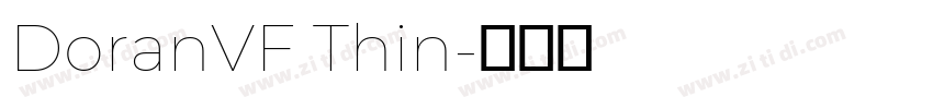 DoranVF Thin字体转换
